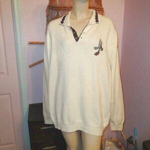 Vtg Cypress Links Men's Knit Golf Sweater Size XXL Textured Embroidered Dad USA